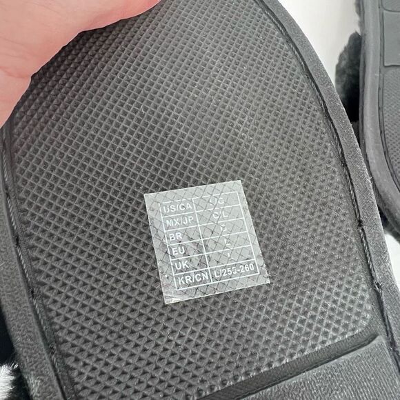 Forever 21 Radley Poppins Court Slippers Size Large Fuzzy Black Bloggers Fave - Picture 5 of 7